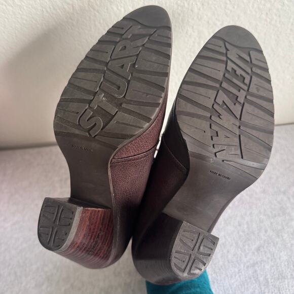 Stuart Weitzman Lace-Up The Safari Leather Ankle Bootie in Brown Size 6 - Picture 5 of 6